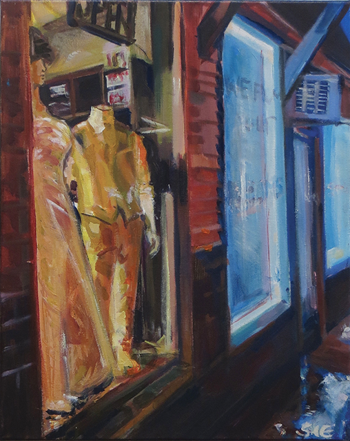 Steven Epstein-"Drive by Mannequins #2" acrylic on canvas