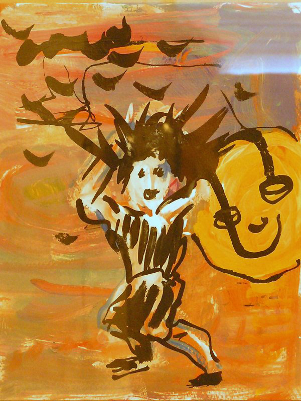 Rita Herzfeld - “Lunar Lunacy” acrylic on paper