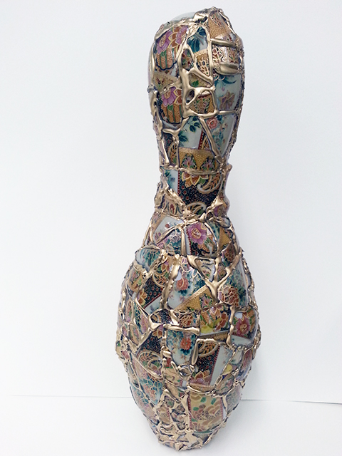 Kelly Clark “Bowling with Yeesookyung”mixed media mosaic