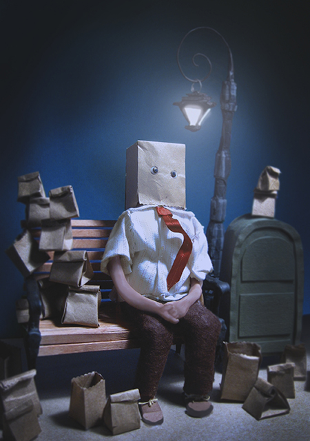Caitlin McCormack “Brown Bag Life” print of 3D illustration