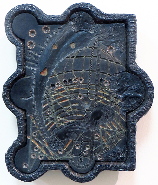 Robert Eustace “Lament of the Black Sun” Ikonic mixed media construction