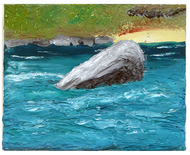 rock in the river