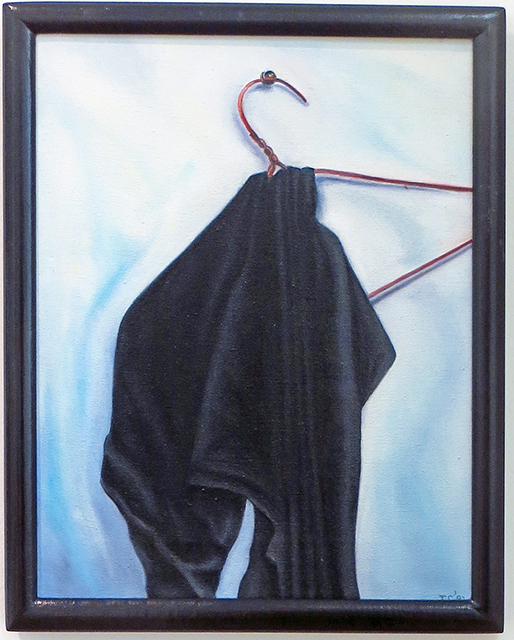 Joan Sonnenfeld “Cloak and Hanger” oil on canvas